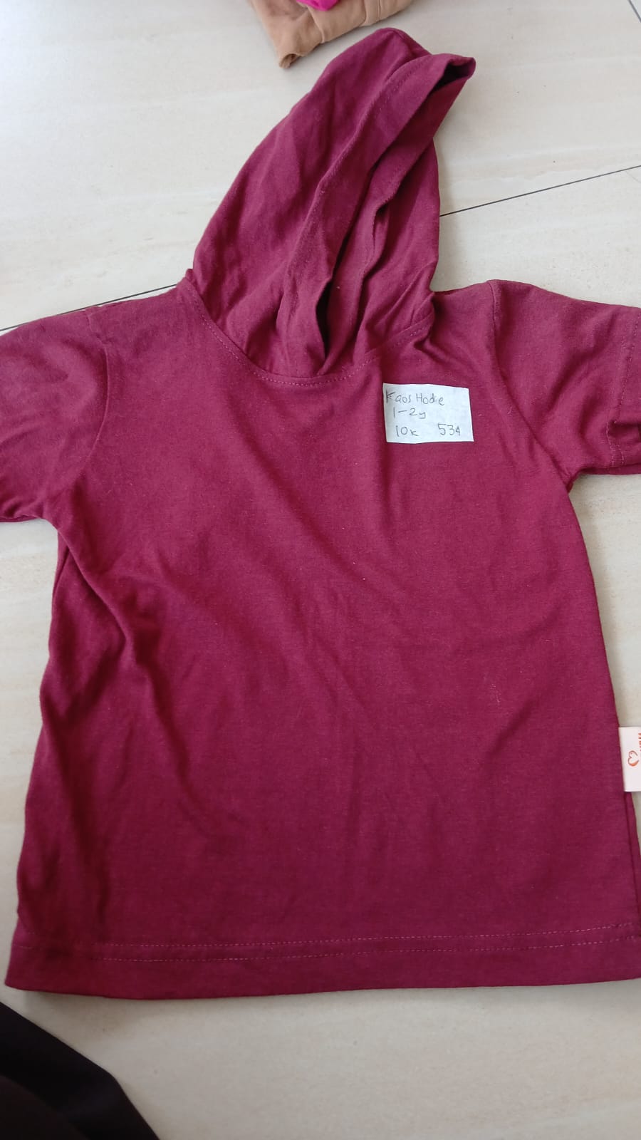 Kaos hoodie anak